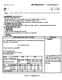 Bài giảng môn học Địa lý lớp 9 -Tuần 3 - Tiết 5 - Bài 5 - Thực hành : Phân tích và so sánh tháp dân số năm 1989 và 1999