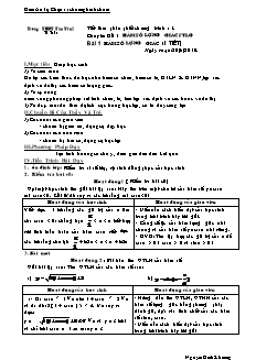 Bài giảng môn học Toán học lớp 11 - Bài 1: Hàm số lượng giác (1 tiết)