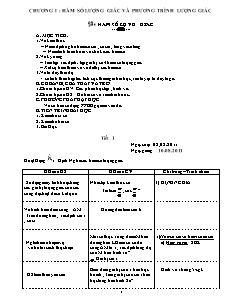 Bài giảng môn học Toán học lớp 11 - Bài 1: Hàm số lượng giác