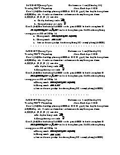 Bài giảng môn học Toán học lớp 11 - Đề kiểm tra 1 tiết ( chương III)