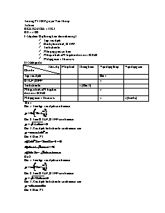 Bài giảng môn học Toán học lớp 11 - Đề kiểm tra 1 tiết (Tiếp theo)