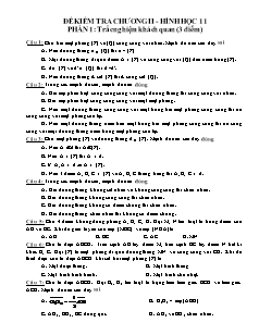 Bài giảng môn học Toán học lớp 11 - Đề kiểm tra chương II