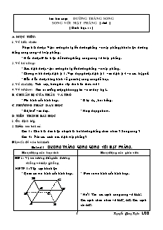 Bài giảng môn học Toán học lớp 11 - Đường thẳng song song với mặt phẳng (01 tiết )