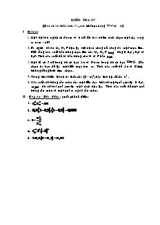 Bài giảng môn học Toán học lớp 11 - Kiểm tra 45 phút