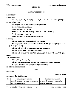 Bài giảng môn học Toán học lớp 11 - Ôn tập chương I