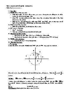 Bài giảng môn học Toán học lớp 11 - Tiết 1: Các hàm số lượng giác