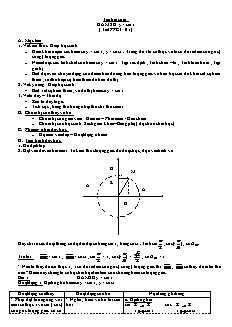 Bài giảng môn học Toán học lớp 11 - Tiết 1: Hàm số y = sinx