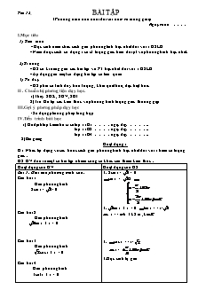 Bài giảng môn học Toán học lớp 11 - Tiết 12: Bài tập