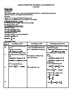 Bài giảng môn học Toán học lớp 11 - Tiết 13, 14, 15: Một số phương trình lượng giác thường gặp (tiếp theo) (Tiết 1)