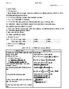Bài giảng môn học Toán học lớp 11 - Tiết 14: Bài tập