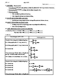 Bài giảng môn học Toán học lớp 11 - Tiết 17: Bài tập