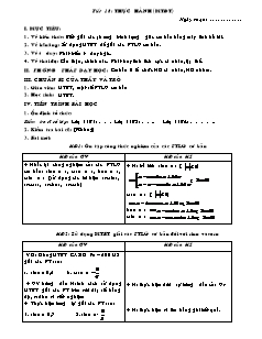 Bài giảng môn học Toán học lớp 11 - Tiết 18: Thực hành