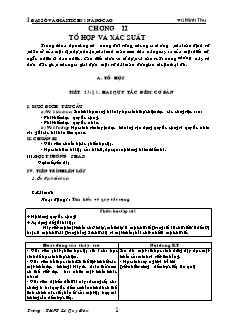 Bài giảng môn học Toán học lớp 11 - Tiết 23: Bài 1: Hai quy tắc đếm cơ bản