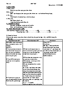 Bài giảng môn học Toán học lớp 11 - Tiết 23: Bài tập