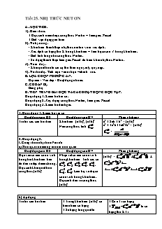 Bài giảng môn học Toán học lớp 11 - Tiết 25: Nhị thức Niutơn
