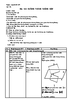 Bài giảng môn học Toán học lớp 11 - Tiết 30: Hai đường thẳng vuông góc