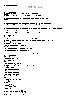 Bài giảng môn học Toán học lớp 11 - Tiết 36 - Kiểm tra (45 phút)