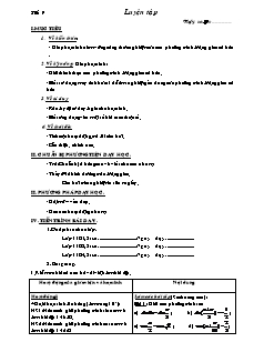 Bài giảng môn học Toán học lớp 11 - Tiết 9: Luyện tập