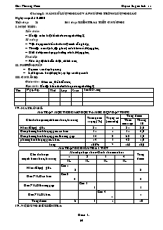 Bài giảng môn học Toán học lớp 11 - Tiết dạy: 21 - Bài dạy: Kiểm tra 1 tiết chươngI