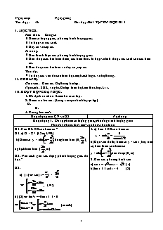 Bài giảng môn học Toán học lớp 11 - Tiết dạy: 46: Bài tập ôn học kì 1