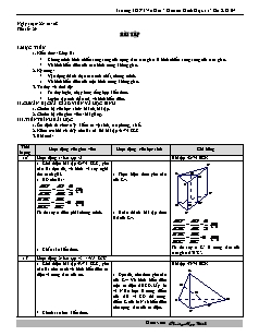 Bài giảng môn học Toán học lớp 11 - Tiết số: 29: Bài tập