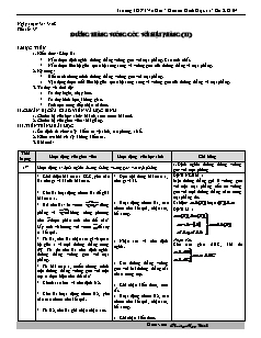 Bài giảng môn học Toán học lớp 11 - Tiết số: 37: Đường thẳng vuông góc với mặt phẳng