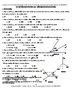 Bài giảng môn học Vật lý lớp 10 - Bài tập tổng hợp phân tích lực - Điều kiện cân bằng chất điểm