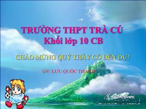 Bài giảng môn học Vật lý lớp 10 - Bài toán về chuyển động ném ngang