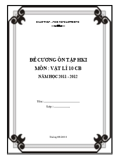 Bài giảng môn học Vật lý lớp 10 - Chương II : Động lực học chất điểm (tiếp)