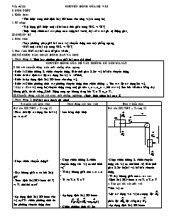 Bài giảng môn học Vật lý lớp 10 - Chuyển động của hệ vật