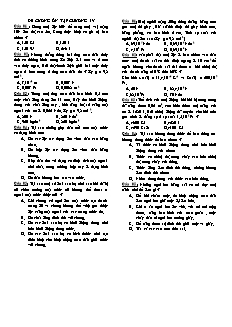 Bài giảng môn học Vật lý lớp 10 - Đề cương ôn tập chương IV