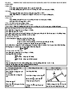 Bài giảng môn học Vật lý lớp 10 - Phương pháp giải bài toán cân bằng của một vật có trục quay cố định