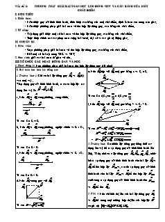 Bài giảng môn học Vật lý lớp 10 - Phương pháp giải bài toán hợp lực đồng quy và cân bằng của một chất điểm