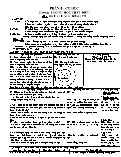 Bài giảng môn học Vật lý lớp 10 - Tiết 1 : Bài 1: Chuyển động cơ (tiết 11)