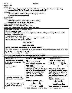 Bài giảng môn học Vật lý lớp 10 - Tiết 19: Bài tập (tiếp theo)