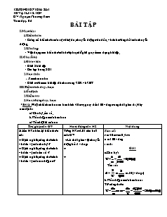 Bài giảng môn học Vật lý lớp 10 - Tuần 6: Bài tập