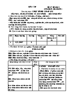 Bài giảng môn học Vật lý lớp 9 - Thực hành quan sát cấu tạo, cách sử dụng và bảo dưỡng máy bơm nước