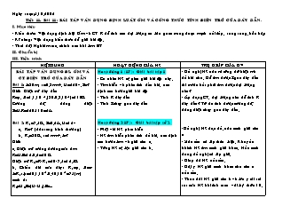 Bài giảng môn học Vật lý lớp 9 - Tiết 11 - Bài 11: Bài tập vận dụng định luật ôm và công thức tính điện trở của dây dẫn