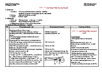 Bài giảng môn học Vật lý lớp 9 - Tiết 55: Mắt cận thị và mắt lão