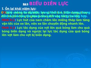 Bài giảng Vật lý lớp 8 bài 4: Biểu diễn lực