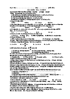 Bài kiểm tra 45 phút - Đề 1