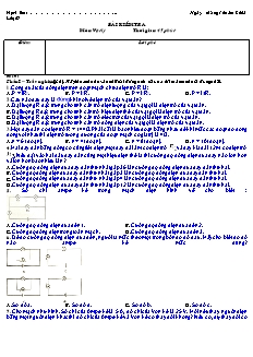 Bài kiểm tra môn: Vật Lý - Đề 8