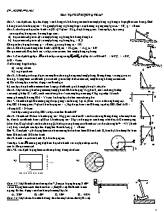 Bài tập cơ học vật rắn