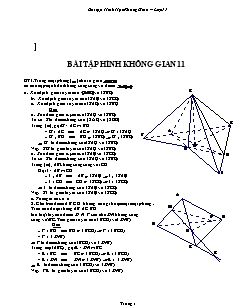 Bài tập Hình không gian lớp 11