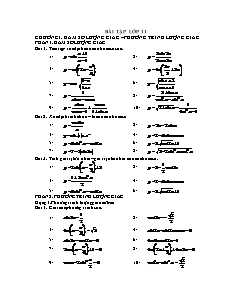 Bài tập lớp 11 môn Toán