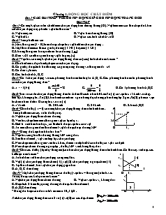 Bài tập môn Vật lý 10 - Chương I: Động học chất điểm
