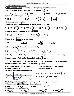 Bài tập ôn tập học kì I lớp 11 (nâng cao)