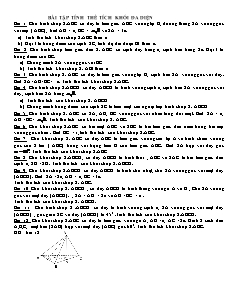 Bài tập tính thể tích khối đa diện