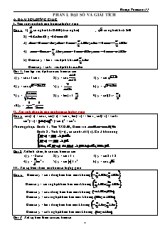 Bài tập Toán khối 11 - Phần Đại số