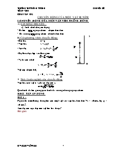 Chuyên đề: Chuyển động của một vật bị ném